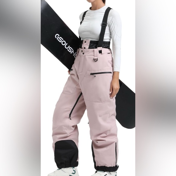 GSOU SNOW Womens Ski Bibs Snowboard Pants Waterproof Windproof Insulated - Picture 1 of 3
